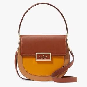 Kate Spade New York Reegan Colorblock Saddle Bag Brand New Without Tags